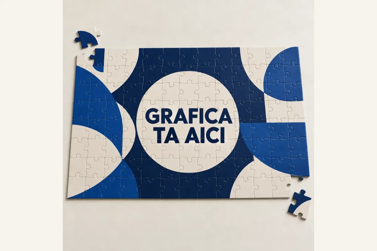 Exemplu de puzzle foto în format A4, cu piese de asamblat