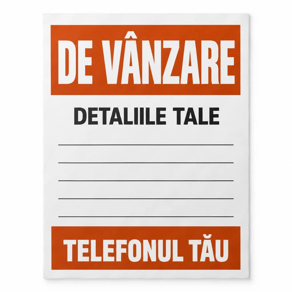 Afiș De vânzare personalizat