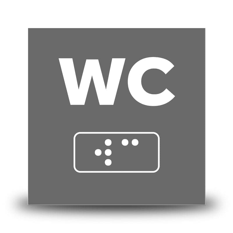 Plăcuță Braille – WC