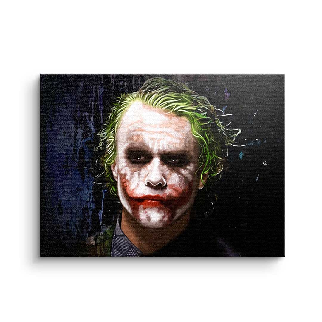 Tablou canvas clovn răufăcător în alb-negru – decor cameră gaming