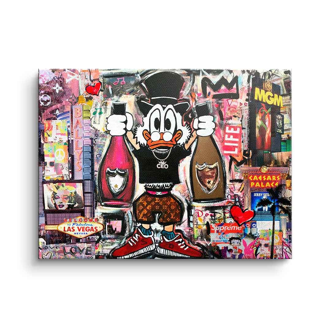 Tablou canvas rață bogată în Las Vegas – decor cameră adolescent