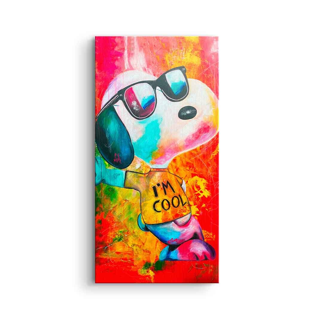 Tablou canvas cățel animat cu ochelari – pentru camera copiilor