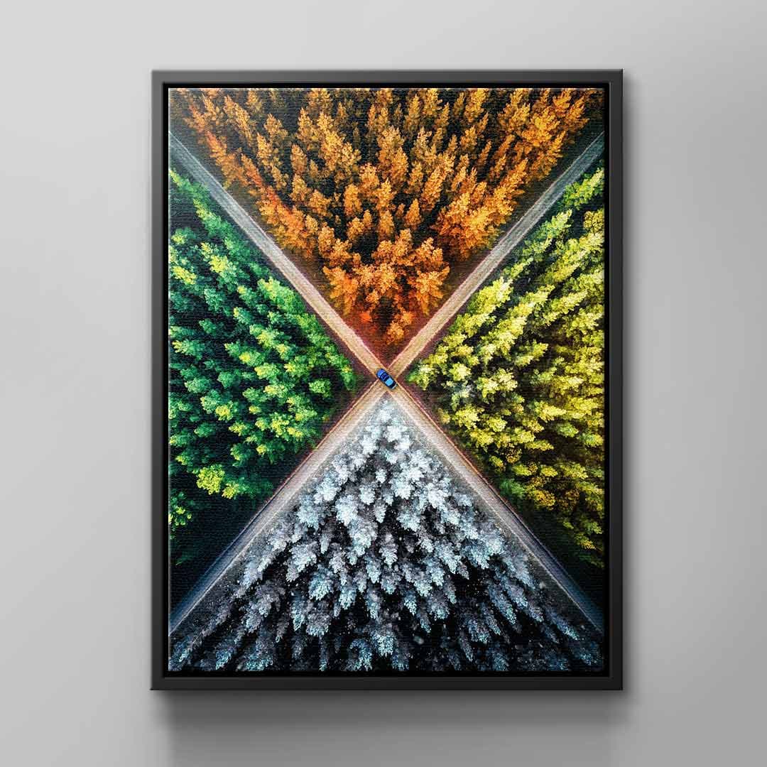 Tablou canvas copac în cele patru anotimpuri – decor sufragerie