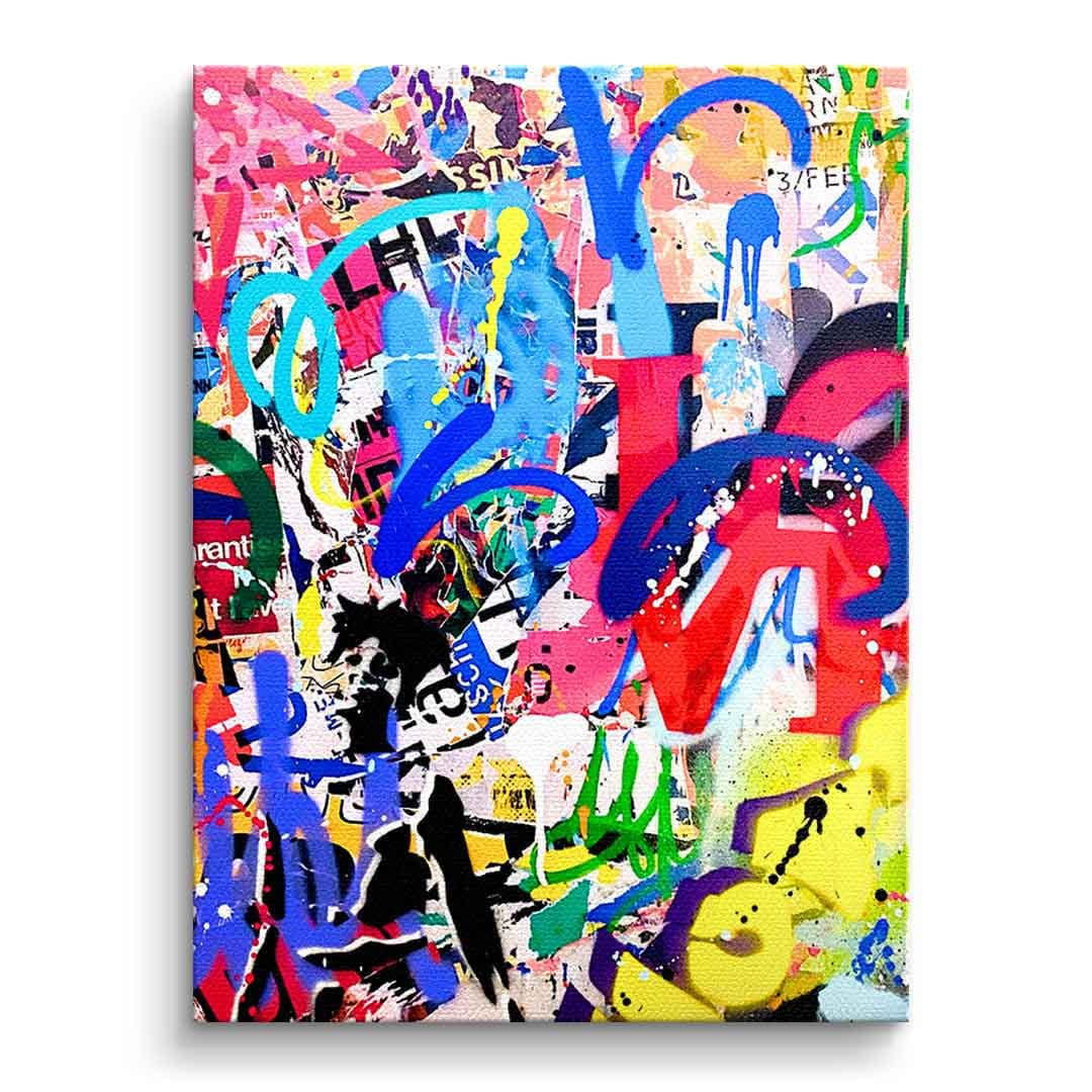 Tablou canvas love graffiti pop art – pentru dormitor
