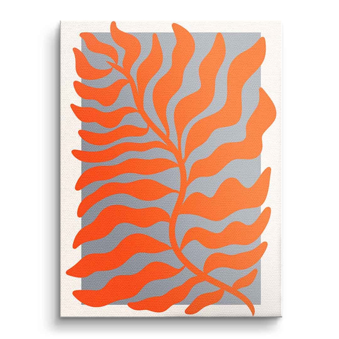 Tablou canvas frunze portocalii stilizate – accent pentru bucătărie