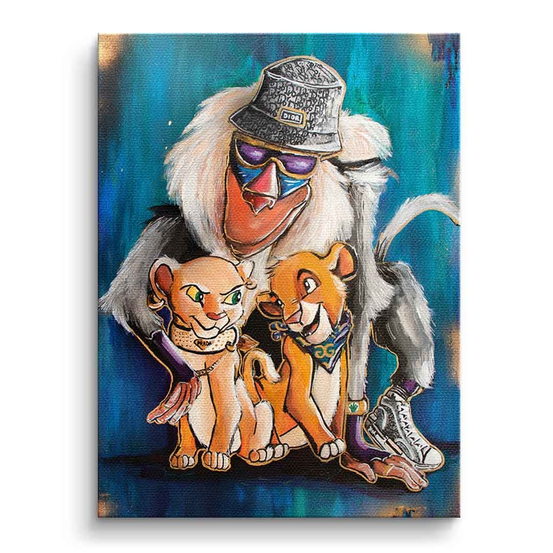 Tablou canvas pui de leu de desen animat – pentru camera copiilor