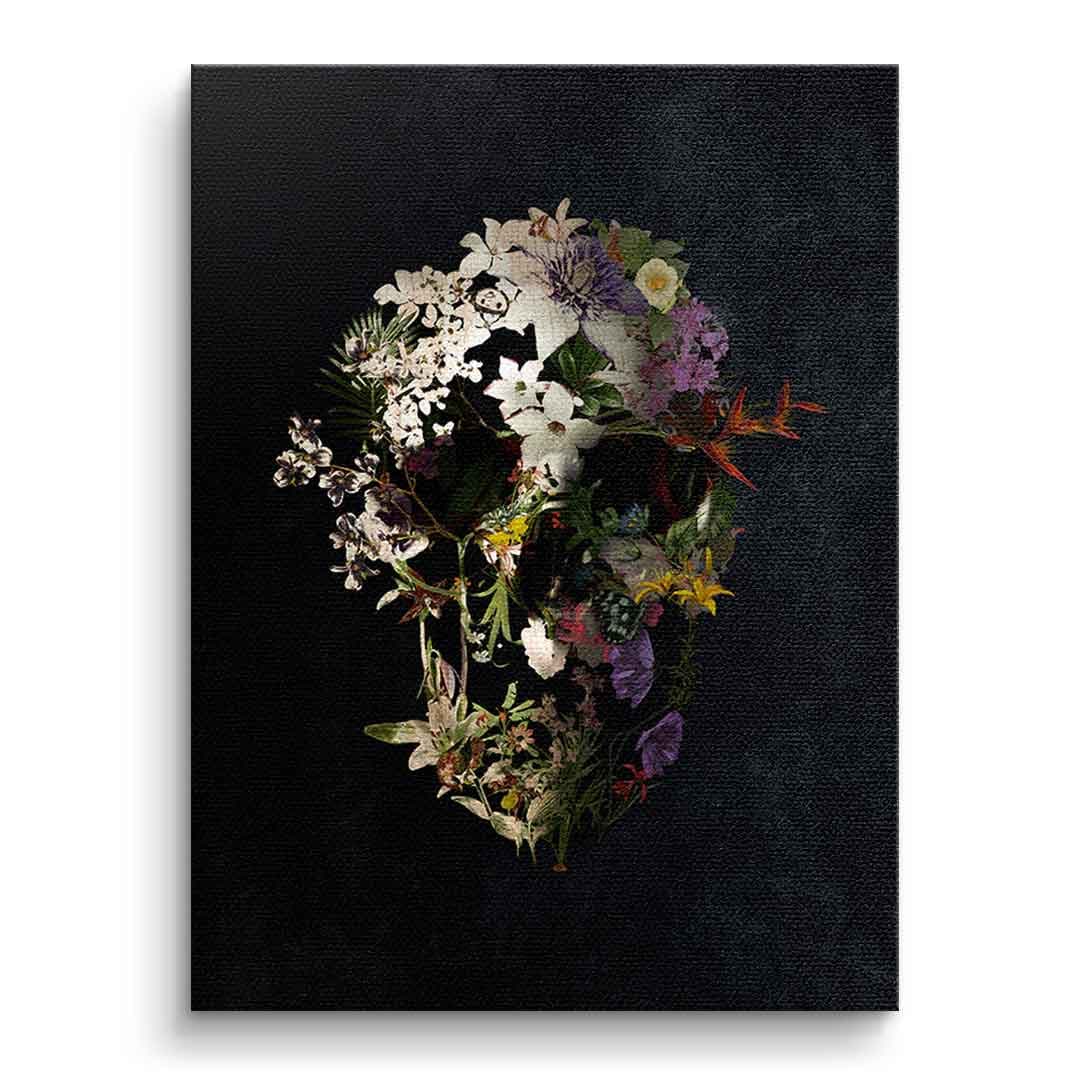 Tablou canvas craniu cu flori de primăvară – pentru dormitor