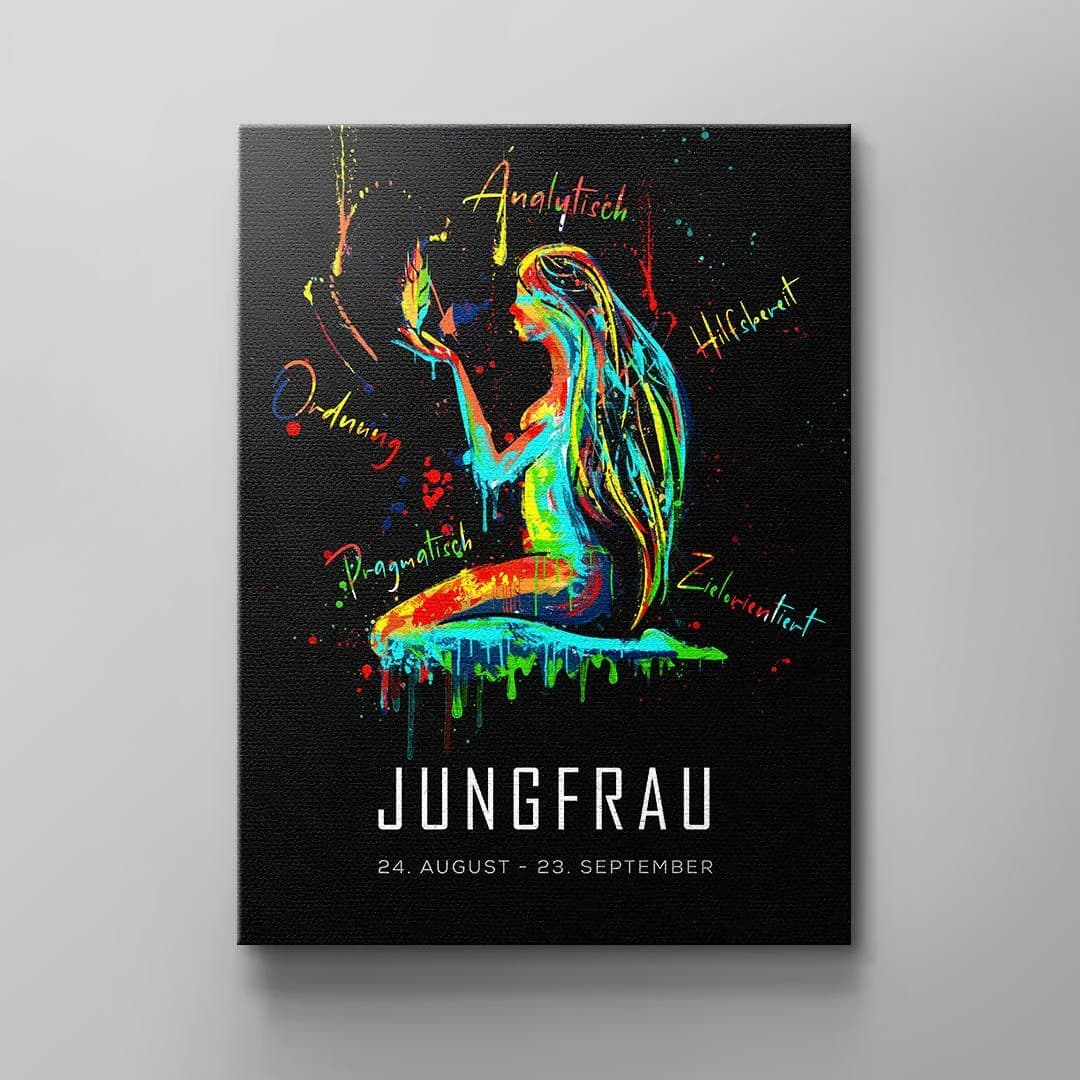 Tablou canvas zodia fecioară ilustrație colorată – pentru dormitor