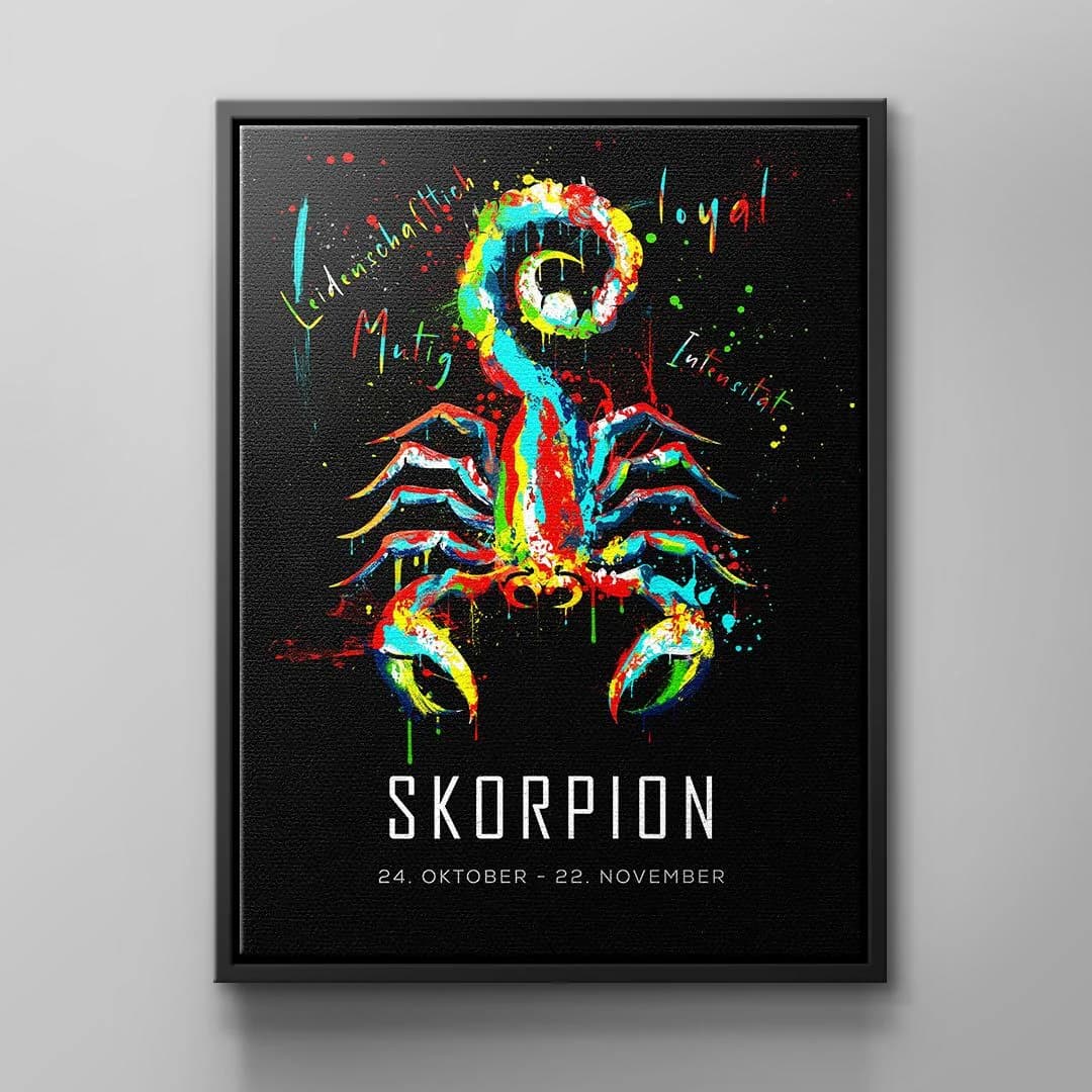Tablou canvas zodia scorpion colorată – pentru dormitor