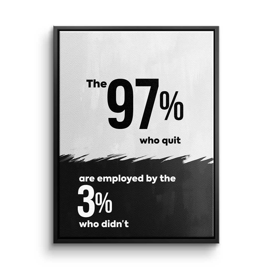 Tablou canvas infografic 97% și 3% – pentru birou și studiu