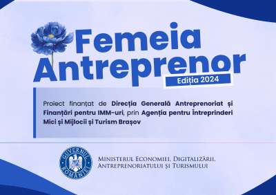 Model plăcuță Femeia Antreprenor — agenția Brașov
