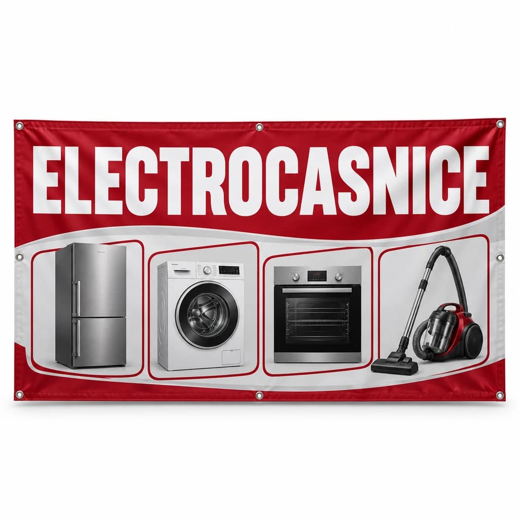 Banner electrocasnice – model tipografic