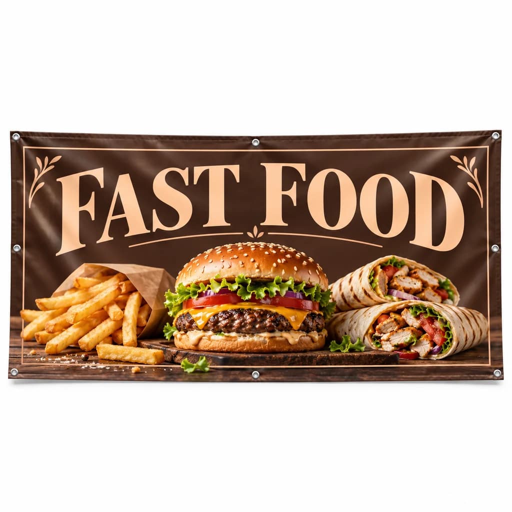 Banner fast food – model elegant
