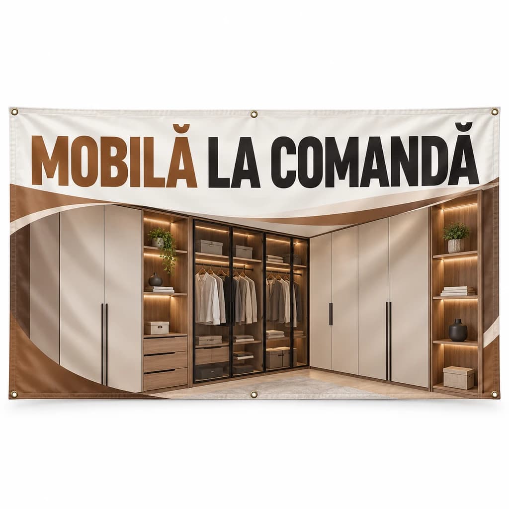 Banner mobilă la comandă – model fotografic