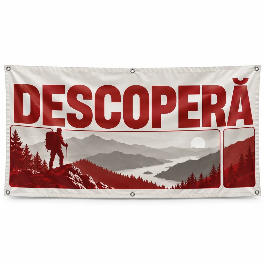 Banner publicitar personalizat – model tipografic