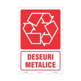 Semn Indicator Deseuri metalice W0105 A4, autocolant, 20 x 30 cm
