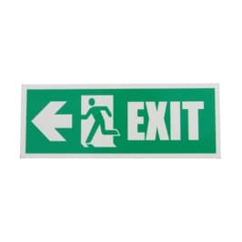 Indicator luminescent Exit Stanga, autocolant reflectorizant, 19.5 x 7.5 cm