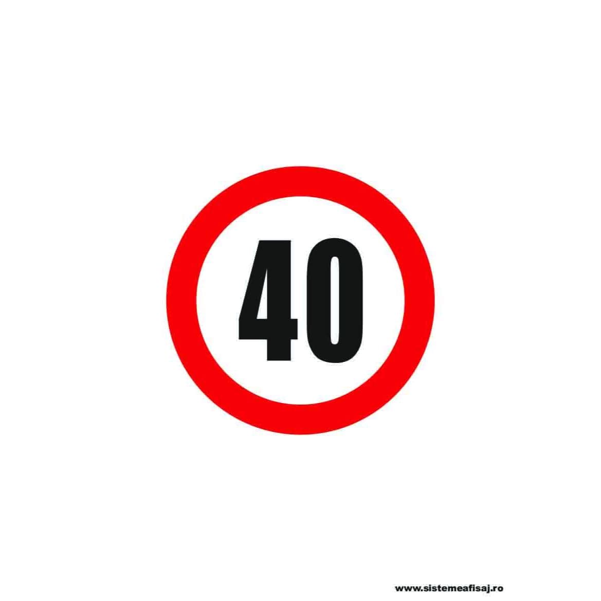Semn Indicator Limitare De Viteza
