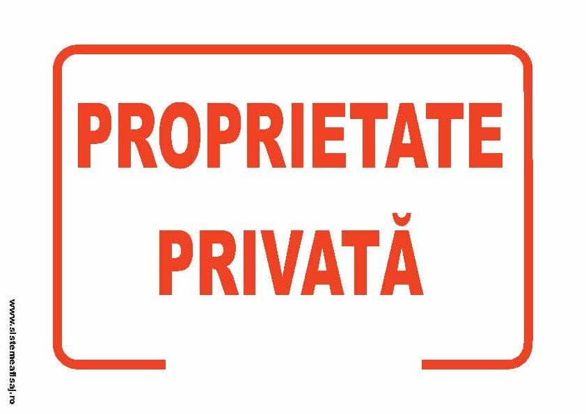 Semn Indicator Proprietate Privata