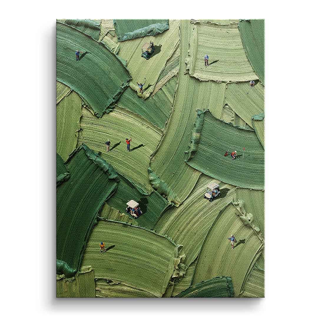 Tablou canvas jucător de golf în acțiune – artă pentru birou